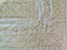 Load image into Gallery viewer, Table Cover: 117 x 58 inches Approx&#39;. Aghabani Oriental for Rectangle Tables, Beige background with White and Gold Silk Embroidery
