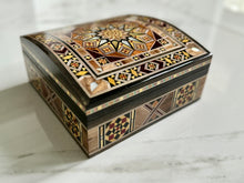 Load image into Gallery viewer, Jewelry Mosaic Wooden Handmade Box inlaid with Mother of Pearl
