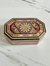 Load image into Gallery viewer, Jewelry Mosaic Wooden Handmade Box inlaid w/ Mother of Pearl
