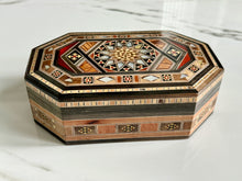 Load image into Gallery viewer, Jewelry Mosaic Wooden Handmade Box inlaid w/ Mother of Pearl
