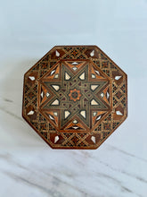 Load image into Gallery viewer, Jewelry Mosaic Wooden Handmade Box inlaid with Mother of Pearl
