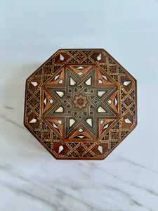 Jewelry Mosaic Wooden Handmade Box inlaid with Mother of Pearl