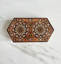 Load image into Gallery viewer, Jewelry Mosaic Wooden Handmade Box inlaid w/ Mother of Pearl
