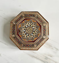 Load image into Gallery viewer, Jewelry Mosaic Wooden Handmade Box inlaid with Mother of Pearl
