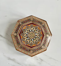 Load image into Gallery viewer, Jewelry Mosaic Wooden Handmade Box inlaid with Mother of Pearl
