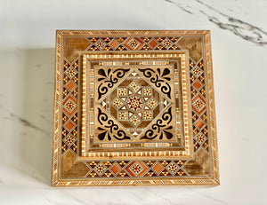 9.7 x 9.7 inches Handmade Square Mosaic Box