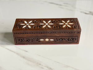 Rectangular Mosaic Box inlaid with Mother of Pearl