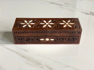 Rectangular Mosaic Box inlaid with Mother of Pearl