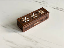 Load image into Gallery viewer, Rectangular Mosaic Box inlaid with Mother of Pearl
