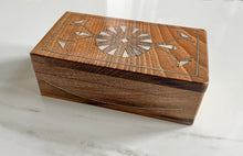 Load image into Gallery viewer, Jewelry Mosaic Wooden Handmade Box inlaid w/ Mother of Pearl
