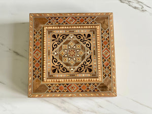 9.7 x 9.7 inches Handmade Square Mosaic Box