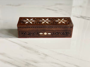 Rectangular Mosaic Box inlaid with Mother of Pearl