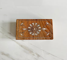 Load image into Gallery viewer, Jewelry Mosaic Wooden Handmade Box inlaid w/ Mother of Pearl
