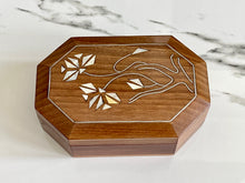 Load image into Gallery viewer, Jewelry Mosaic Wooden Handmade Box inlaid w/ Mother of Pearl
