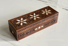 Load image into Gallery viewer, Rectangular Mosaic Box inlaid with Mother of Pearl
