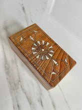 Load image into Gallery viewer, Jewelry Mosaic Wooden Handmade Box inlaid w/ Mother of Pearl
